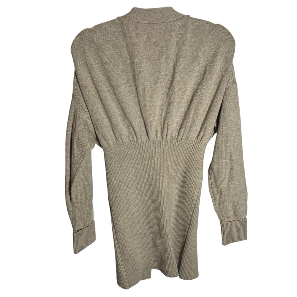 Alexander Wang Smocked Waist Cardigan, Light Oatmeal, Small - Picture 4 of 12